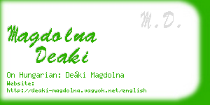 magdolna deaki business card