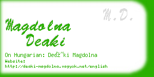 magdolna deaki business card